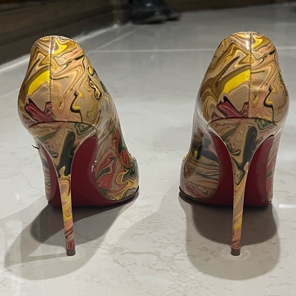 Christian Louboutin Multicolor Marble Pigalle Follies Pumps - Picture 4 of 9